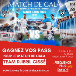 Gagnez le Match de Gala Team Djibril Cissé à Dole