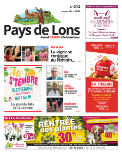 Pays de Lons de septembre 2026 n°212