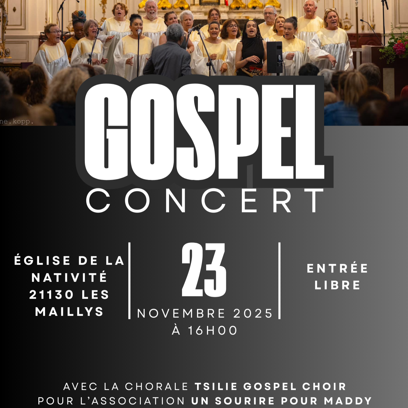 L'Actu du Jour: Concert Gospel aux Maillys pour l'association "Un sourire pour Maddy"